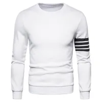 Men's Long Sleeve Logo Print Round Neck Pullover Hooded Sweatshirt - Autumn Winter Casual Warm Fleece Lining main image 4