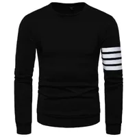 Men's Long Sleeve Logo Print Round Neck Pullover Hooded Sweatshirt - Autumn Winter Casual Warm Fleece Lining main image 5