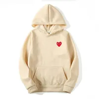 Trendy Couple's Heart Print Fleece - Lined Hooded Sweatshirt - Unisex Autumn Winter Plus Size Hoodie With Cozy Fit main image 2