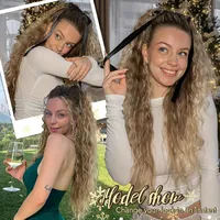Women's Elegant Retro Sexy Masquerade Christmas Cosplay Chemical Fiber High Temperature Wire Curls Long Curly Hair Ponytail Wig Clips main image 4