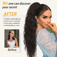 Women's Elegant Retro Sexy Masquerade Christmas Cosplay Chemical Fiber High Temperature Wire Curls Long Curly Hair Ponytail Wig Clips main image 6