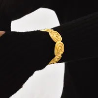 Modern Style Classic Style Chrysanthemum 201 Stainless Steel 18K Gold Plated None Bangle In Bulk main image 9