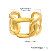 Modern Style Classic Style Chrysanthemum 201 Stainless Steel 18K Gold Plated None Bangle In Bulk sku image 3