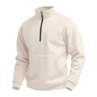 Men's Autumn Waffle High - Neck Zipped Sweatshirt, Long Sleeve Comfortable Casual Pullover main image 1