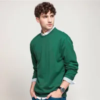 Men's Sweater/Fleece Shirt Pullovers Long Sleeve Men's Hoodies & Sweatshirts Europe And America Solid Color main image 2