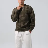 Drop Shoulder Long Sleeve Hoodie - Reverse Lettering Digital Print Autumn Fitness Sweatshirt main image 2