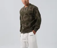 Drop Shoulder Long Sleeve Hoodie - Reverse Lettering Digital Print Autumn Fitness Sweatshirt sku image 11