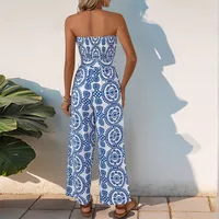 Women's Holiday Banquet Selfie Casual Simple Style Streetwear Ditsy Floral Full Length Jumpsuits main image 4