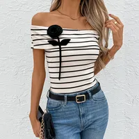 Women's T-shirt Long Sleeve T-Shirts Casual Elegant Simple Style Stripe main image 1