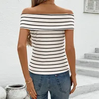 Women's T-shirt Long Sleeve T-Shirts Casual Elegant Simple Style Stripe main image 3