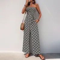 Women's Casual Holiday Daily Ethnic Style Geometric Full Length Jumpsuits main image 1