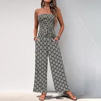Women's Casual Holiday Daily Ethnic Style Geometric Full Length Jumpsuits main image 2