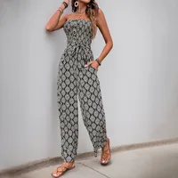 Women's Casual Holiday Daily Ethnic Style Geometric Full Length Jumpsuits main image 3