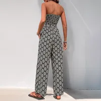 Women's Casual Holiday Daily Ethnic Style Geometric Full Length Jumpsuits main image 4