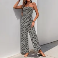 Women's Casual Holiday Daily Ethnic Style Geometric Full Length Jumpsuits sku image 1
