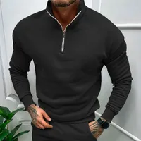 Men's Sweater/Fleece Shirt Pullovers Long Sleeve Men's Hoodies & Sweatshirts Young Leisure Solid Color main image 3