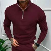 Men's Sweater/Fleece Shirt Pullovers Long Sleeve Men's Hoodies & Sweatshirts Young Leisure Solid Color main image 1