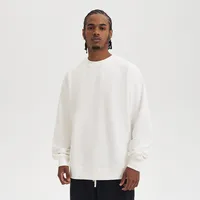 Men's 380g Cotton Hoodie Oversized Plain Crewneck Streetwear Vintage FOG - Inspired Color Blocking main image 1