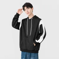 Men's Streetwear Hoodie Korean - Inspired Color - Block Design Oversized Unisex Pullover Casual Loose Fit Trendy Couples Apparel main image 1