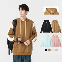 Men's Streetwear Hoodie Korean - Inspired Color - Block Design Oversized Unisex Pullover Casual Loose Fit Trendy Couples Apparel main image 3
