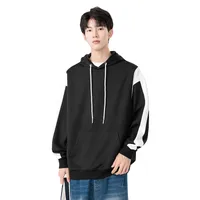 Men's Streetwear Hoodie Korean - Inspired Color - Block Design Oversized Unisex Pullover Casual Loose Fit Trendy Couples Apparel main image 2