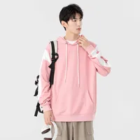 Men's Streetwear Hoodie Korean - Inspired Color - Block Design Oversized Unisex Pullover Casual Loose Fit Trendy Couples Apparel main image 4