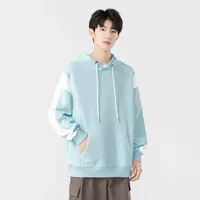 Men's Streetwear Hoodie Korean - Inspired Color - Block Design Oversized Unisex Pullover Casual Loose Fit Trendy Couples Apparel main image 5