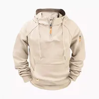 Men's Zip - Up Hooded Sweatshirt With Multiple Pockets, Sporty Casual Jacket For Spring And Autumn Seasons main image 2