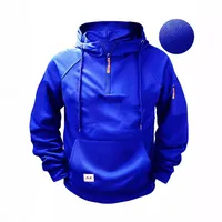 Men's Zip - Up Hooded Sweatshirt With Multiple Pockets, Sporty Casual Jacket For Spring And Autumn Seasons main image 3