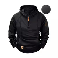 Men's Zip - Up Hooded Sweatshirt With Multiple Pockets, Sporty Casual Jacket For Spring And Autumn Seasons main image 5