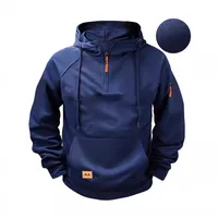 Men's Zip - Up Hooded Sweatshirt With Multiple Pockets, Sporty Casual Jacket For Spring And Autumn Seasons main image 4