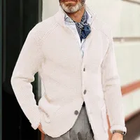 Men's Casual Long Sleeve Solid Color Knit Jacket, European Style Autumn Outerwear Coat, New Arrival main image 2