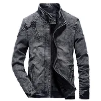 English Title: Korean Style Cotton Slim Fit Vintage Denim Jacket For Men, Autumn Winter Trendy Casual Outerwear Youth Fashion main image 5