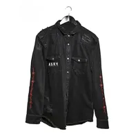 Spring Autumn Men's Casual Jacket Korean Trendy Plus Size Washed Denim Coat With Skull Design main image 2