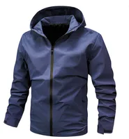 Men's Spring Autumn Hooded Jacket, Solid Color Casual Coat For Outdoor Activities, Lightweight Windbreaker sku image 13