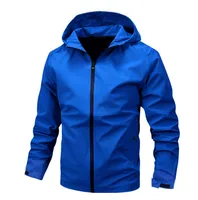 Men's Spring Autumn Hooded Jacket, Solid Color Casual Coat For Outdoor Activities, Lightweight Windbreaker sku image 20