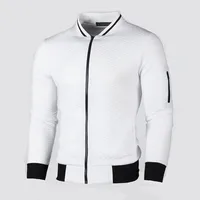 New Men's Casual Zip-Up Hooded Cardigan With Stand Collar And Checkered Pattern, Lightweight Streetwear Jacket main image 4