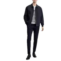 Italian Old Money Style Men's Lapel Jacket With Memory Fabric & Plaid Lining main image 2