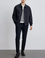 Italian Old Money Style Men's Lapel Jacket With Memory Fabric & Plaid Lining sku image 1