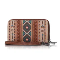 Women's Geometric Canvas Zipper main image 5