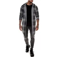 Men's Casual Trench Coat Mid - Length With Lapel Collar, Lightweight Water - Resistant Outdoor Jacket For Men sku image 13