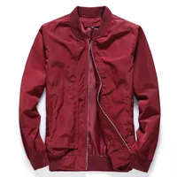 Men's Lightweight Korean Baseball Jacket Spring Autumn Flight Jacket Casual Modern Fit Outerwear sku image 1