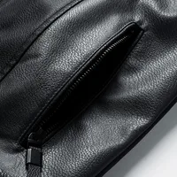 Men's Casual Leather Jacket Slim Fit Korean Style Fashionable Biker Coat Spring Autumn Outerwear main image 2