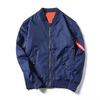 Men's MA1 Bomber Jacket Unisex Oversized Baseball Coat Spring Fall Casual Outerwear Streetwear For European American Youth main image 2