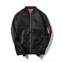 Men's MA1 Bomber Jacket Unisex Oversized Baseball Coat Spring Fall Casual Outerwear Streetwear For European American Youth sku image 6