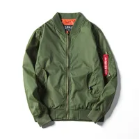 Men's MA1 Bomber Jacket Unisex Oversized Baseball Coat Spring Fall Casual Outerwear Streetwear For European American Youth sku image 7