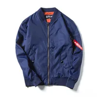 Men's MA1 Bomber Jacket Unisex Oversized Baseball Coat Spring Fall Casual Outerwear Streetwear For European American Youth sku image 13