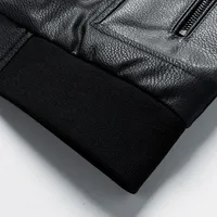 Men's Casual Leather Jacket Slim Fit Korean Style Fashionable Biker Coat Spring Autumn Outerwear main image 5