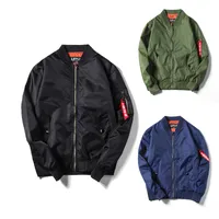 Men's MA1 Bomber Jacket Unisex Oversized Baseball Coat Spring Fall Casual Outerwear Streetwear For European American Youth main image 1