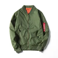 Men's MA1 Bomber Jacket Unisex Oversized Baseball Coat Spring Fall Casual Outerwear Streetwear For European American Youth main image 3